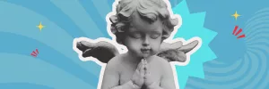 TUUMT banner for episode 53 that is about conscience. In the image is an angel.