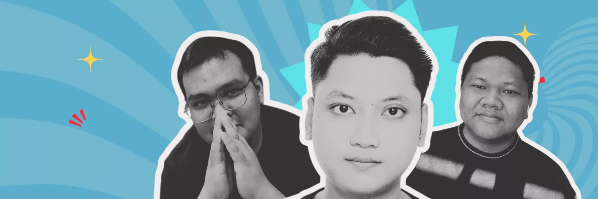 TUUMT Episode 54 banner: (from left to right) Russel, Prof. Luke, and Lennon