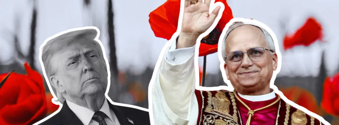 Donald Trump. and Pope Leo XIV