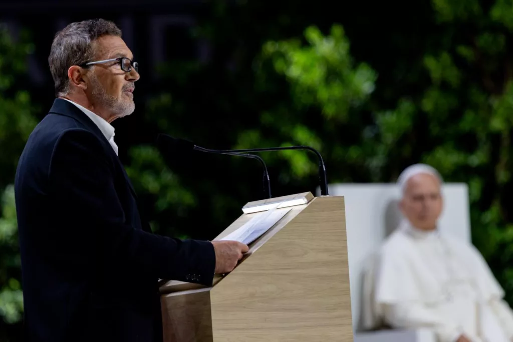 Antonio Banderas adresses the Pope in Madrid, 7 June 2026