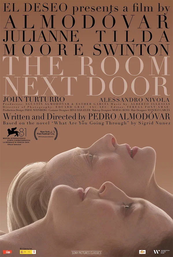 Poster of "The Room Next Door" (2024) by Pablo Almodóvar